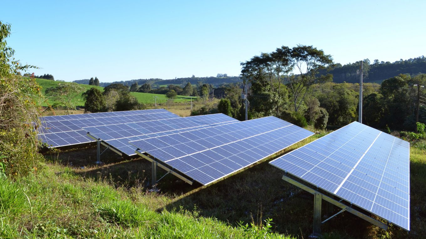 solar panels on green grass field under blue sky during daytime